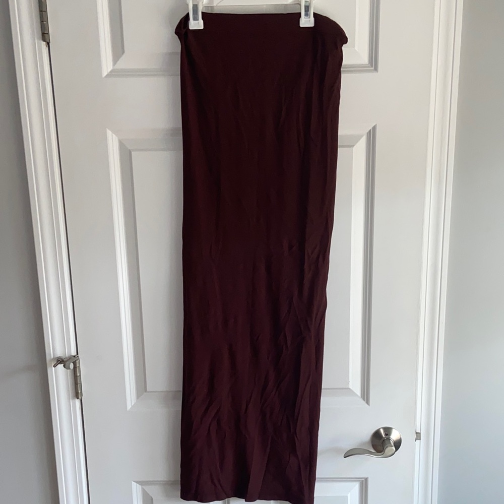 Free People Deep Burgundy Maxi Skirt